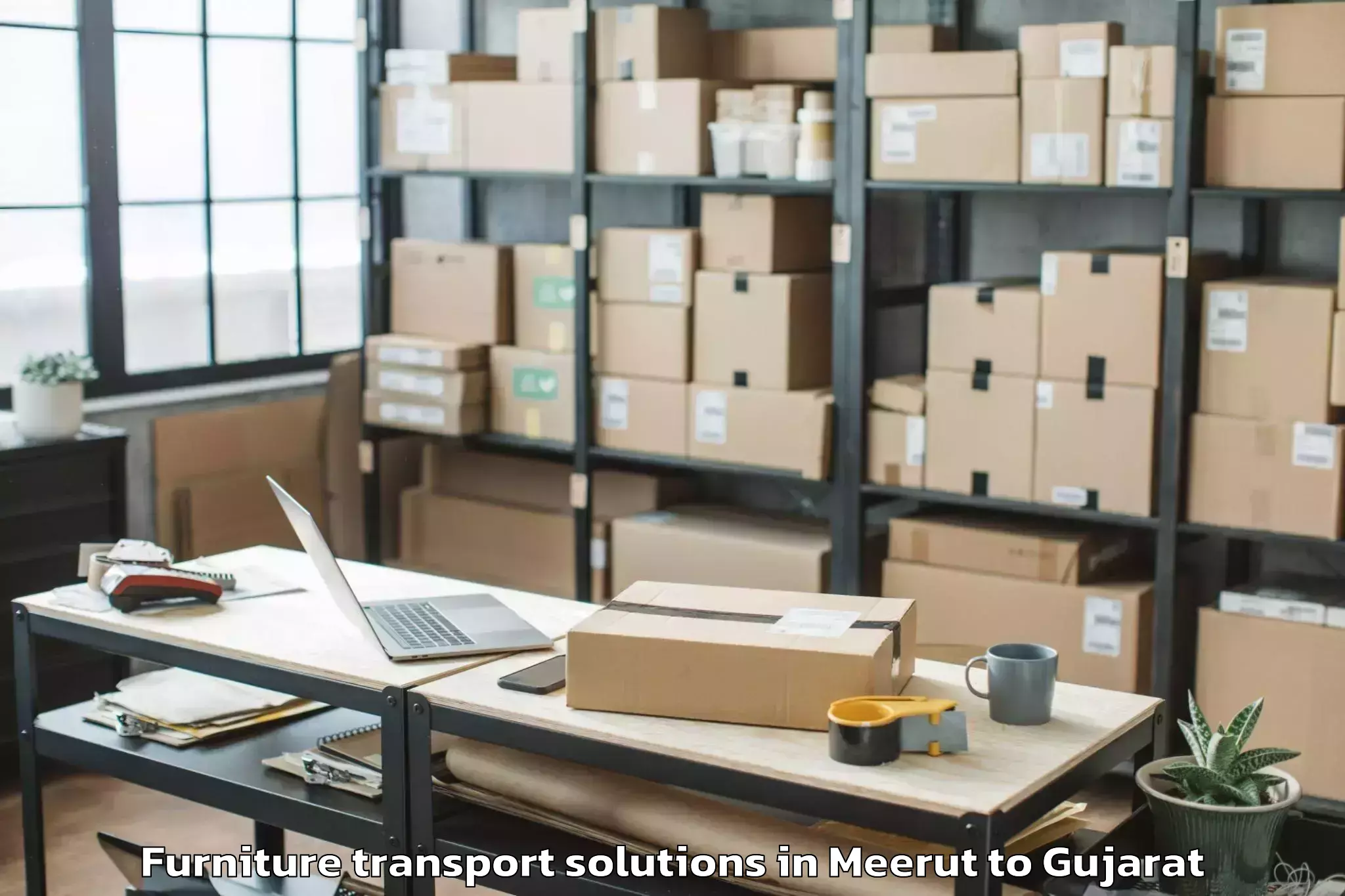 Comprehensive Meerut to Songadh Furniture Transport Solutions